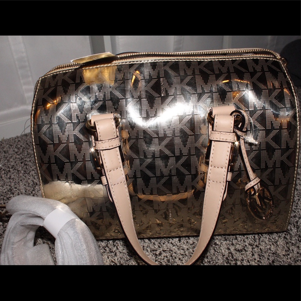 All gold Michael Kors bag